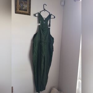 No Boundaries Jumpsuit Women 2XL Green Casual Academia Run Earrands Comfortable